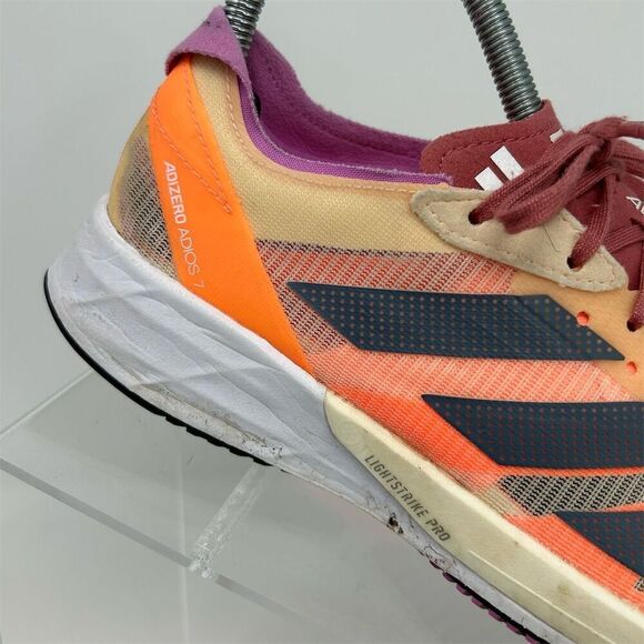 Adidas Adizero Adios 7 Bright Highlighter Orange Women's Running Shoes Size 6 - Picture 2 of 16